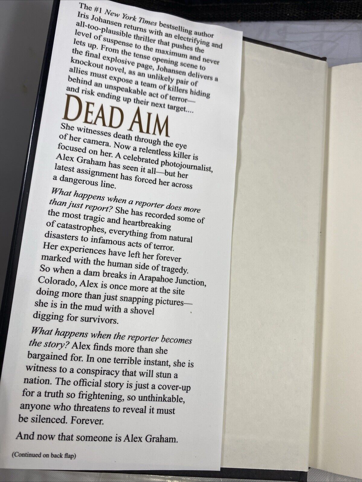 Dead Aim - 0553802461, Iris Johansen, hardcover VERY GOOD UNMARKED BCE