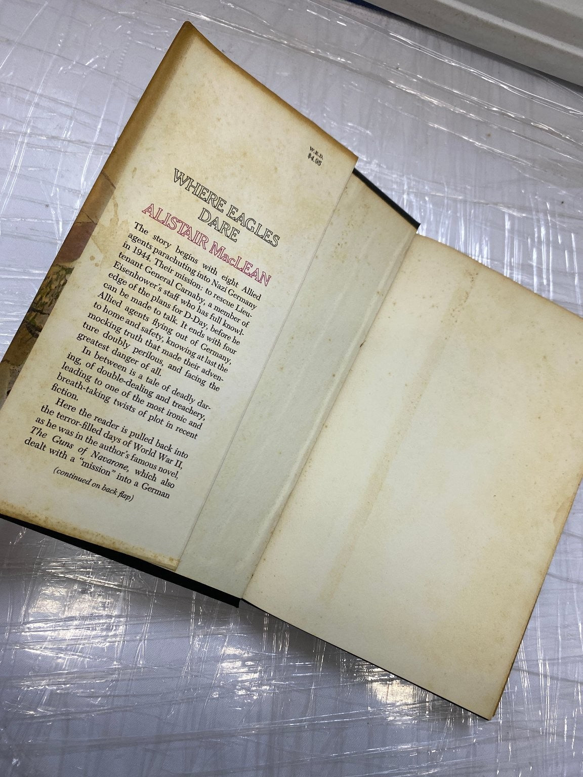 Where Eagles Dare Alistair MacLean 1967 First Edition Espionage Doubleday