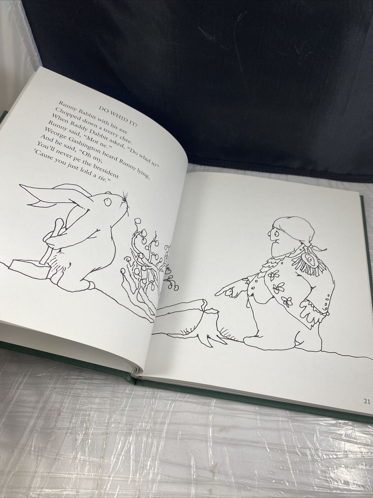 Runny Babbit Shel Silverstein Book Vintage Poem Drawing Picture Bunny Rabbit