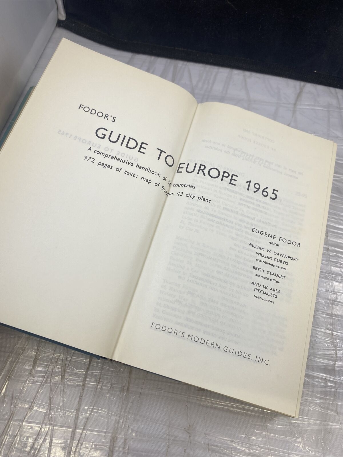 Vintage Fodor’s Guide To Europe Vintage 60s Travel Book W Map! Map 34 Countries