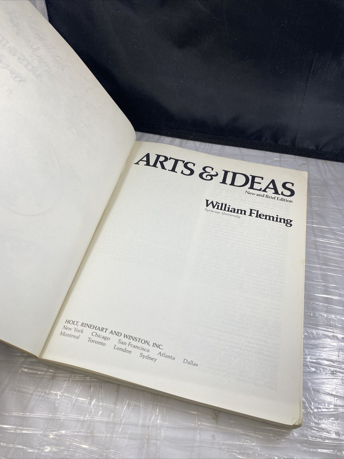 Arts and Ideas William Fleming Vintage 1974 Book Humanities Painting Sculpture