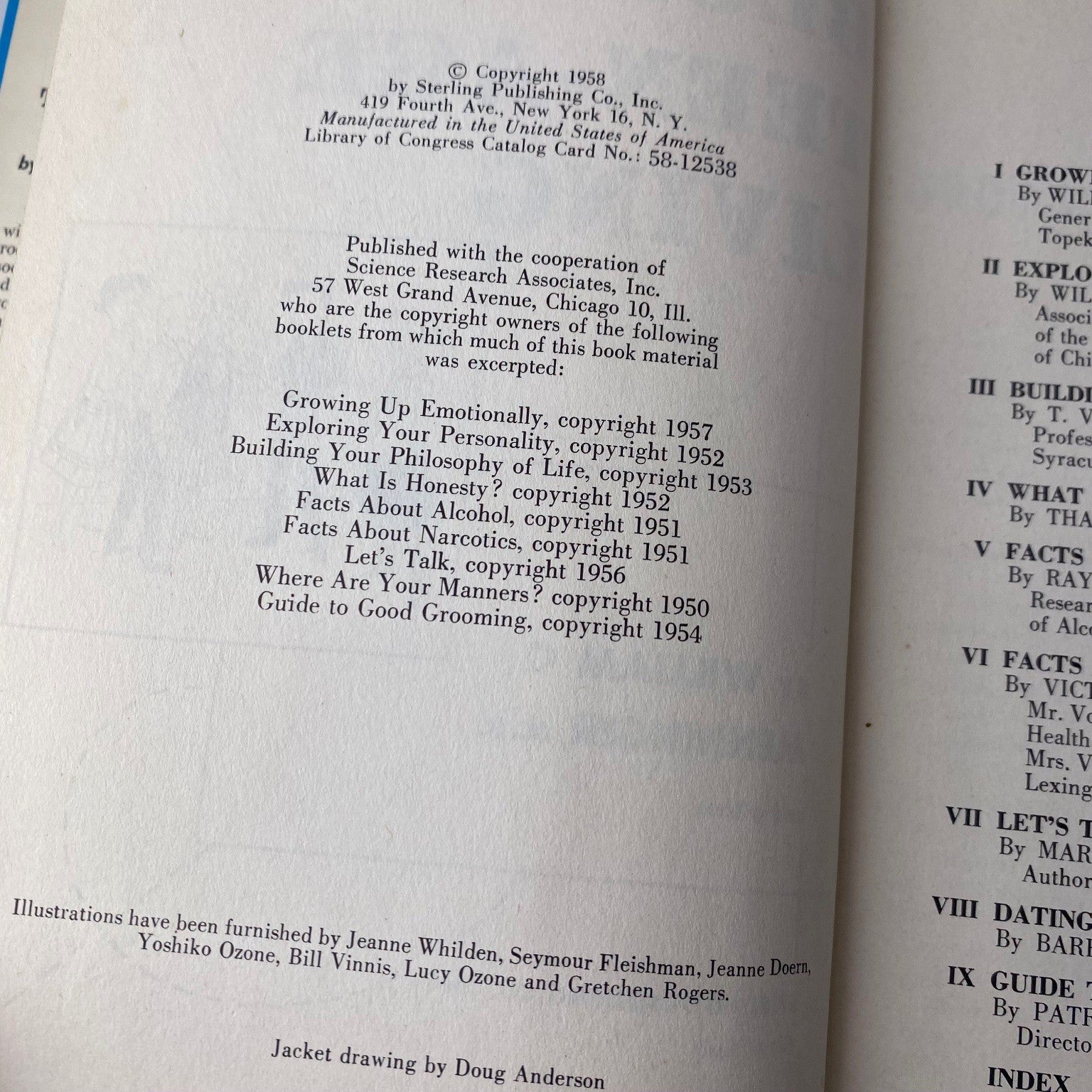 Rare textbook Blueprint for Teen-Age Living William C. Menninger 1958 Sterling
