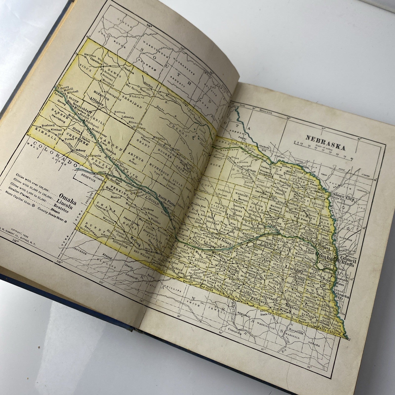 Nebraska History Book GEOGRAPHY AGRICULTURE INDUSTRIES OF NEBRASKA 1934 Antique