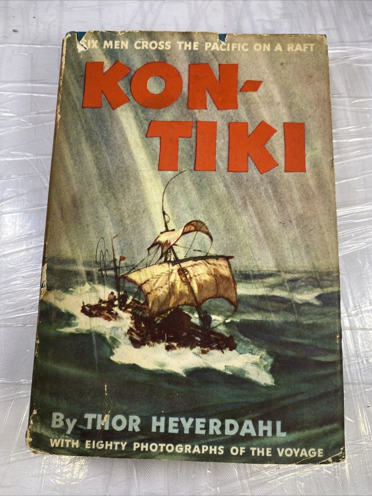 Vintage Kon-Tiki by Thor Heyerdahl 1950 Vintage 50s Sea Travel Story Raft Voyage