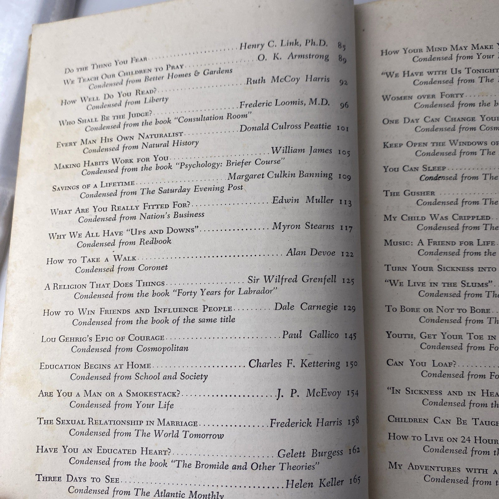 Getting the Most out of Life, Anthology Reader's Digest, 1946 Vintage Self Help