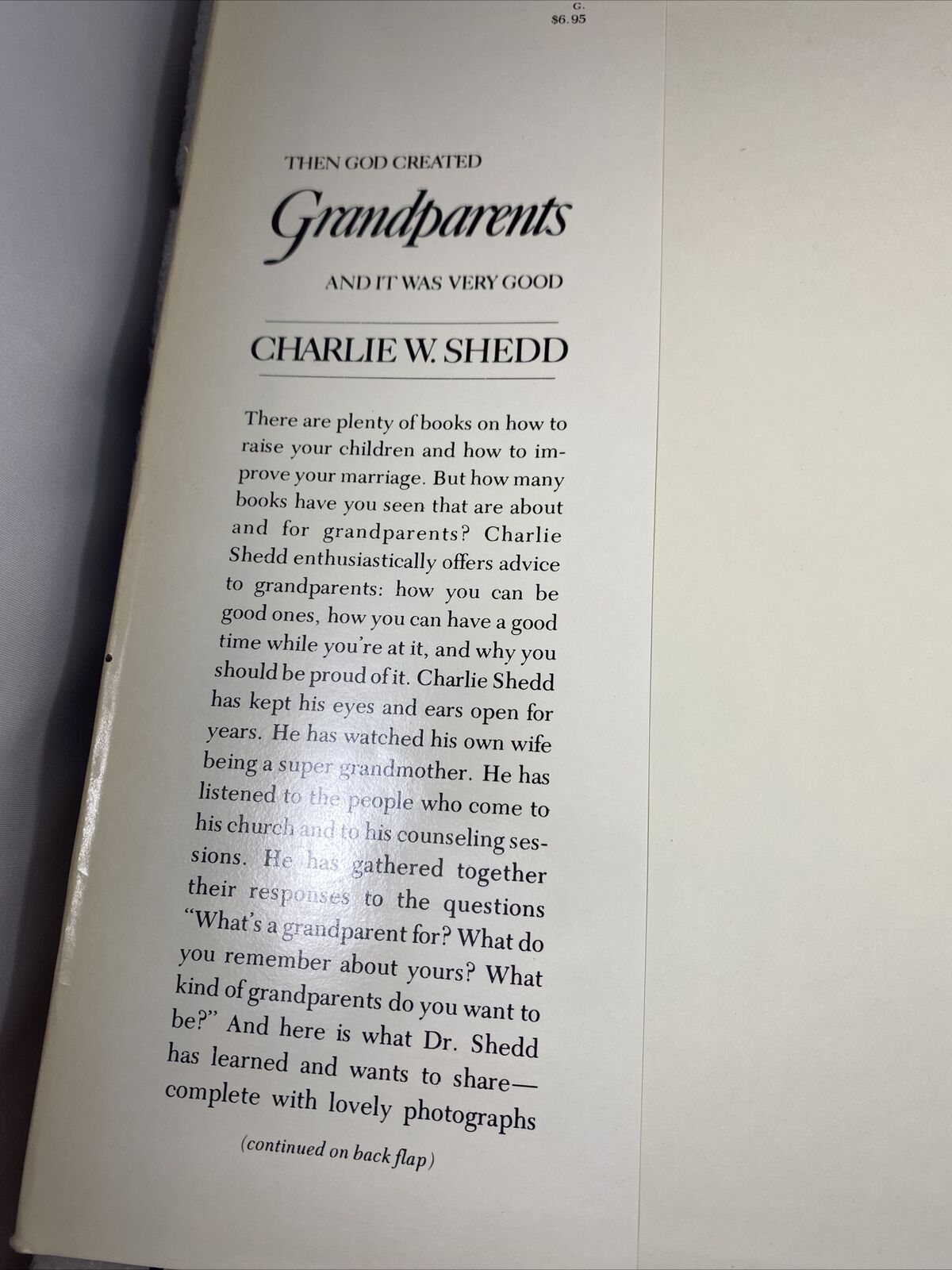 Then God Created Grandparents Family. Hardcover Vintage 70s Nonfiction Book Good