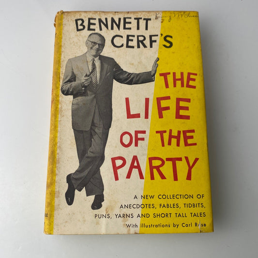 The Life of the Party Bennett Cerf 1956 Book Club Edition Humor Hanover House