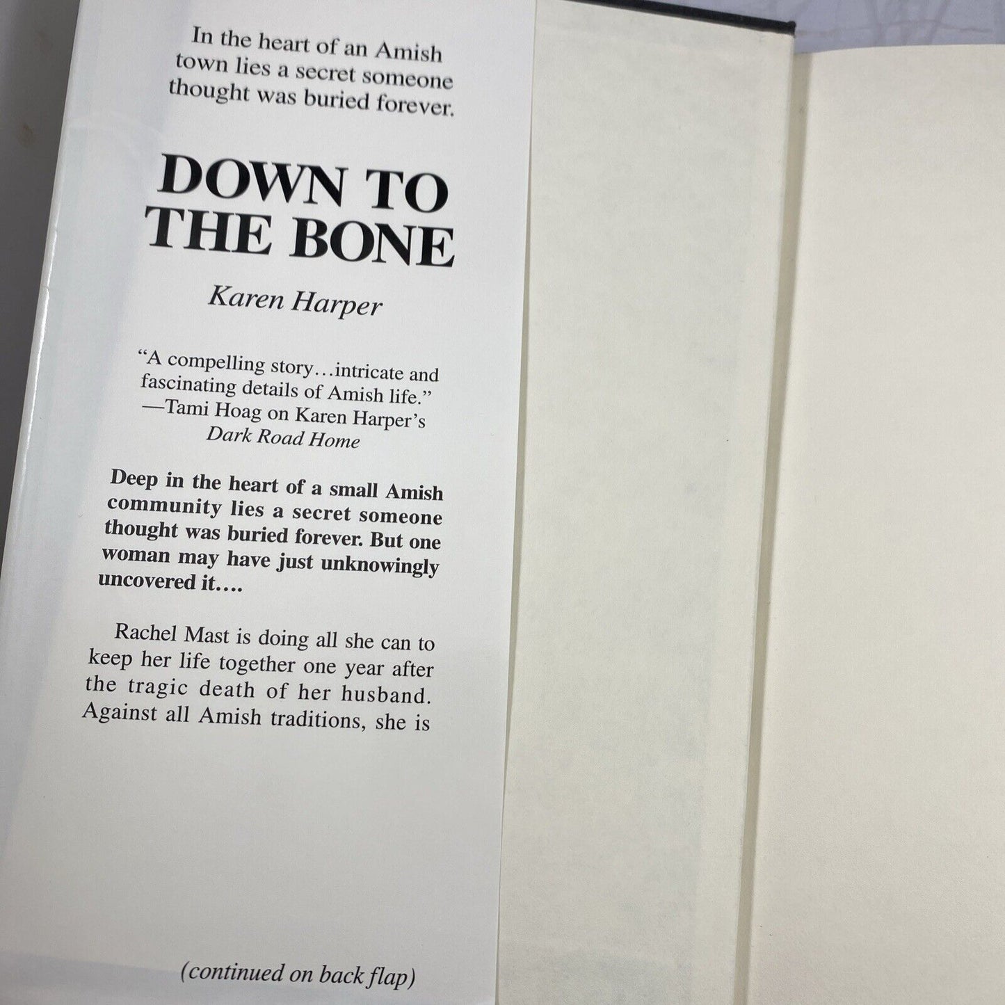 Down To The Bone By Karen Harper Fiction Novel Mira Book Club Edition