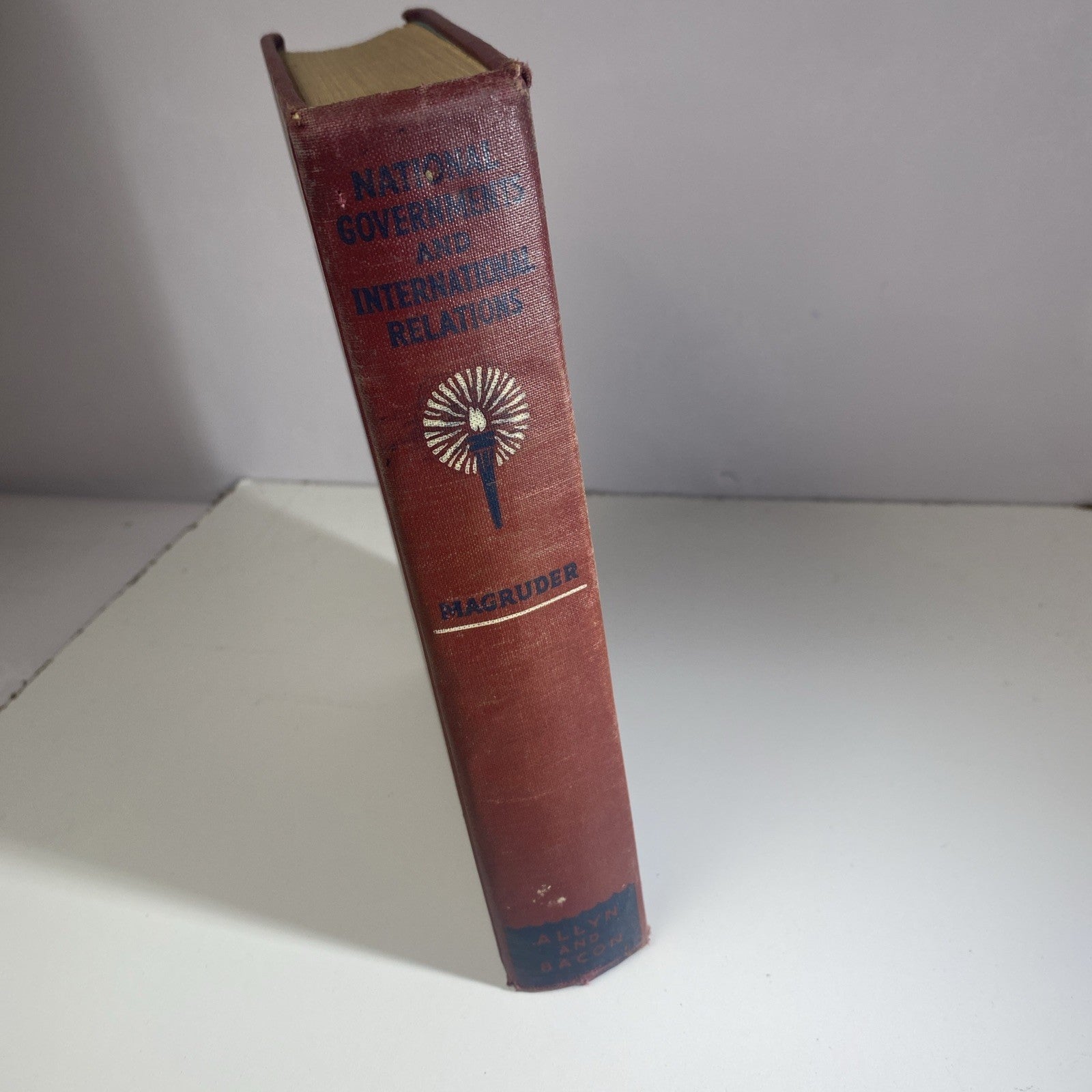 Antique Textbook 1950 National Governments and International Relations Magruder