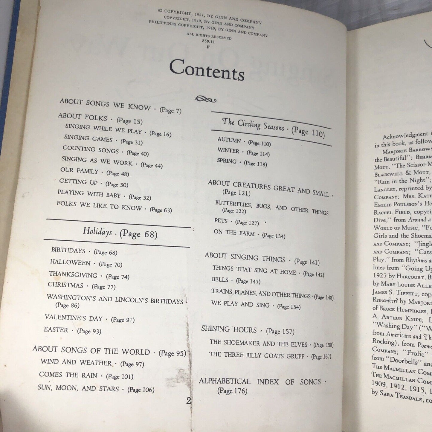 Singing On Our Way by Lilla Belle Pitts (1957, Hardcover) w/ Illustrations