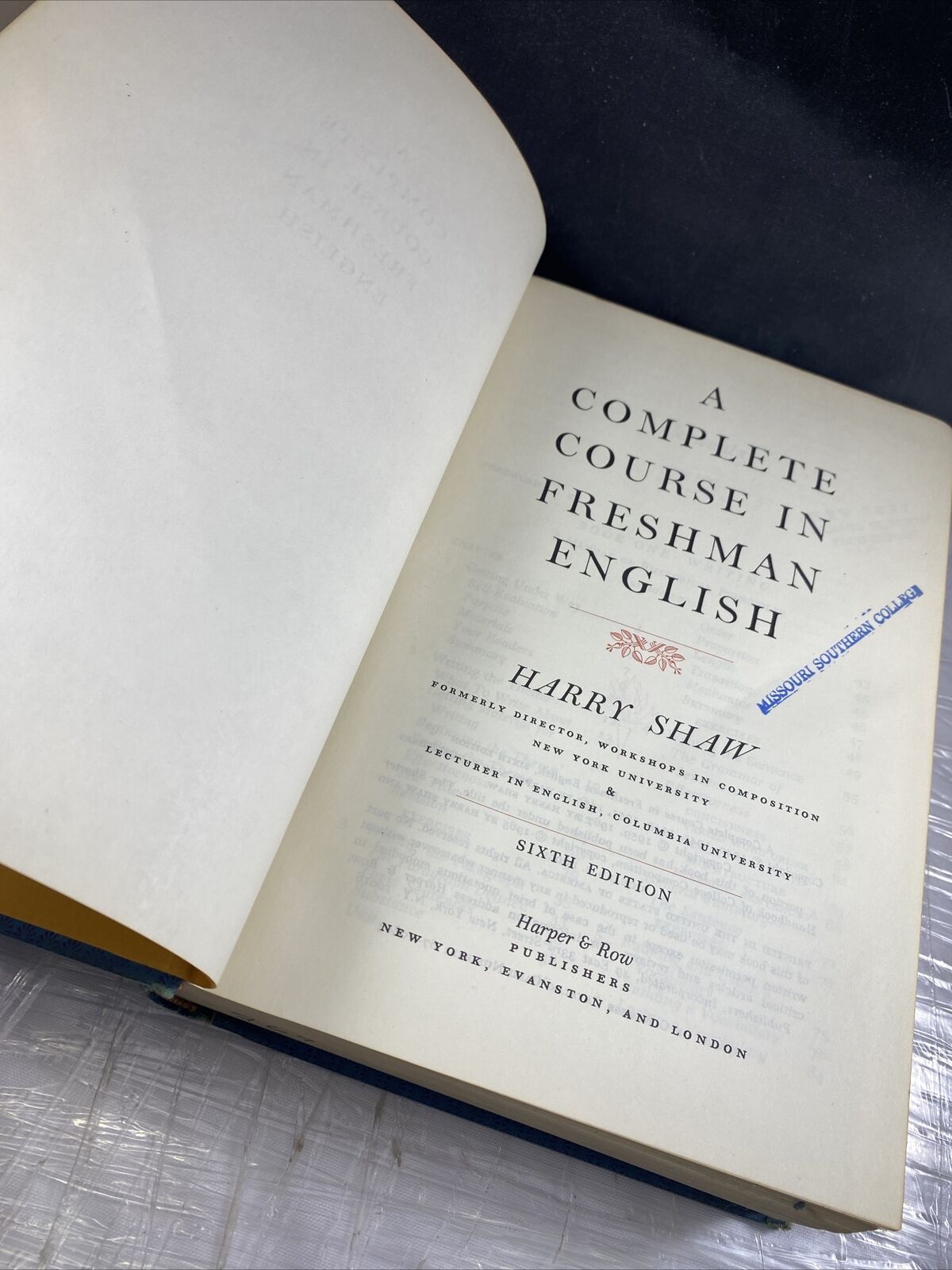 Complete Course In Freshman English 6th Edition Vintage 60s Literature Textbook