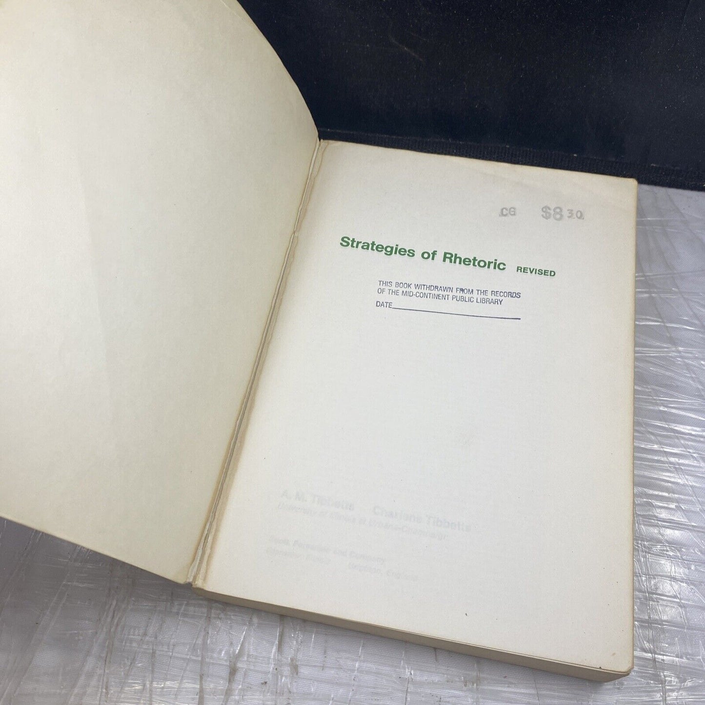 Strategies of rhetoric 1974 Scott Foresman Tibbetts K15 Vintage Student Writer