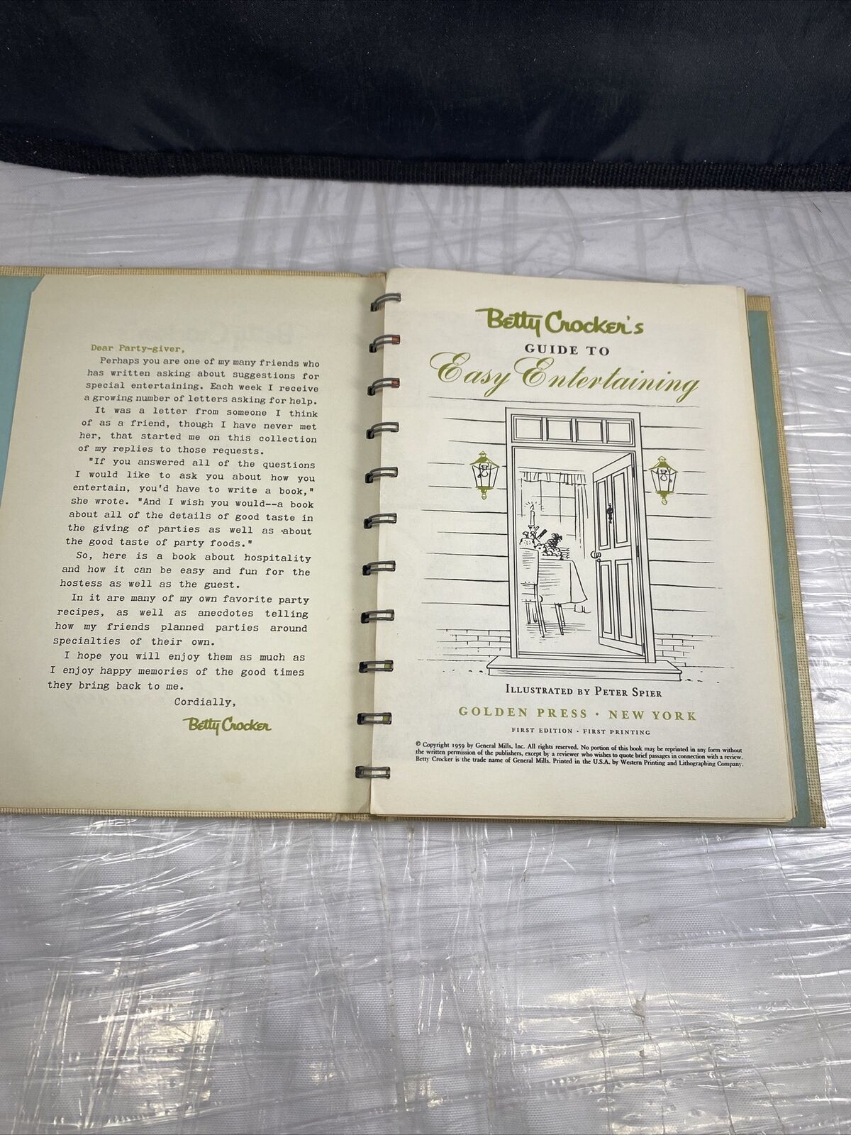 1959 Betty Crocker Cookbook Guide To Easy Entertaining - 1st Edition/Printing