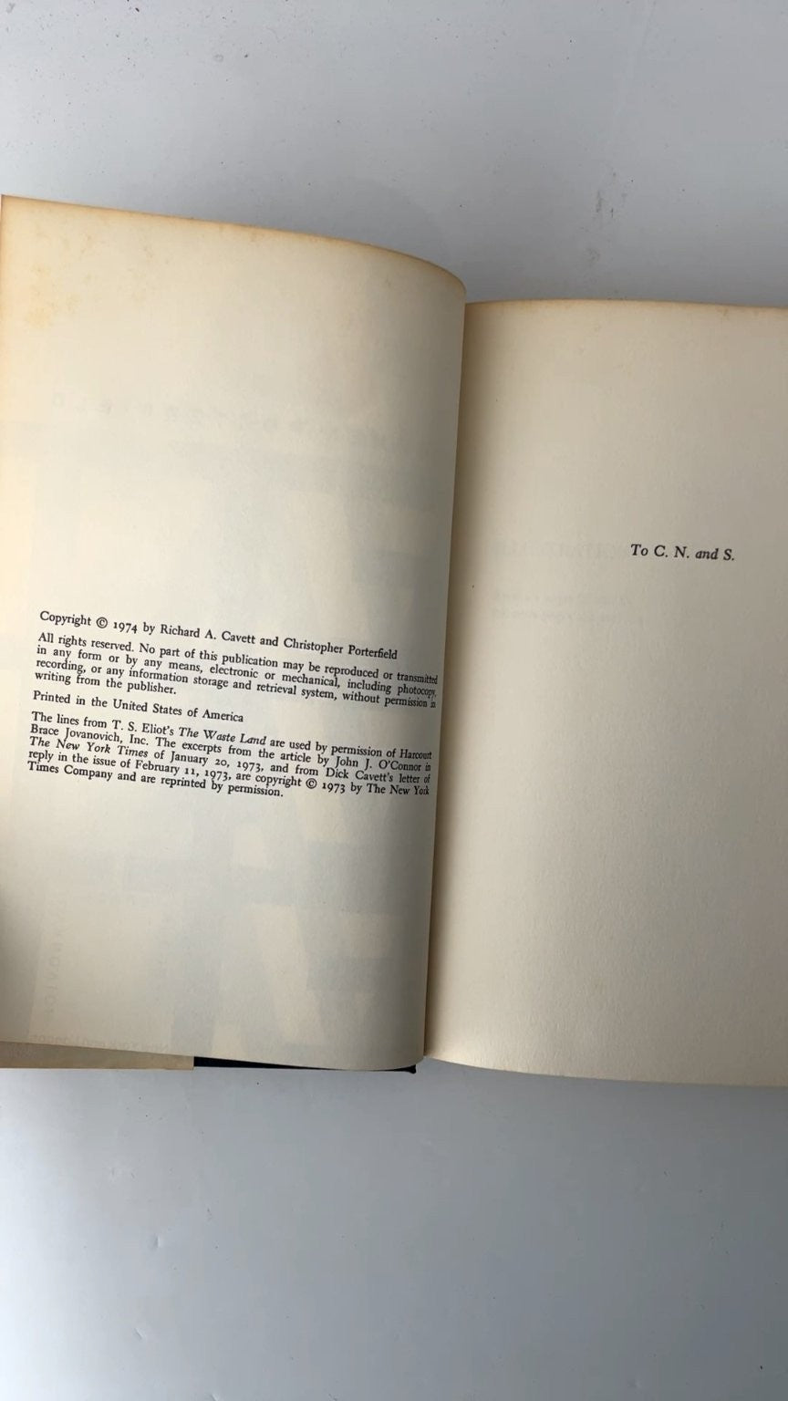 Cavett Dick Cavett 1974 First Edition Autobiography Humor Harcourt