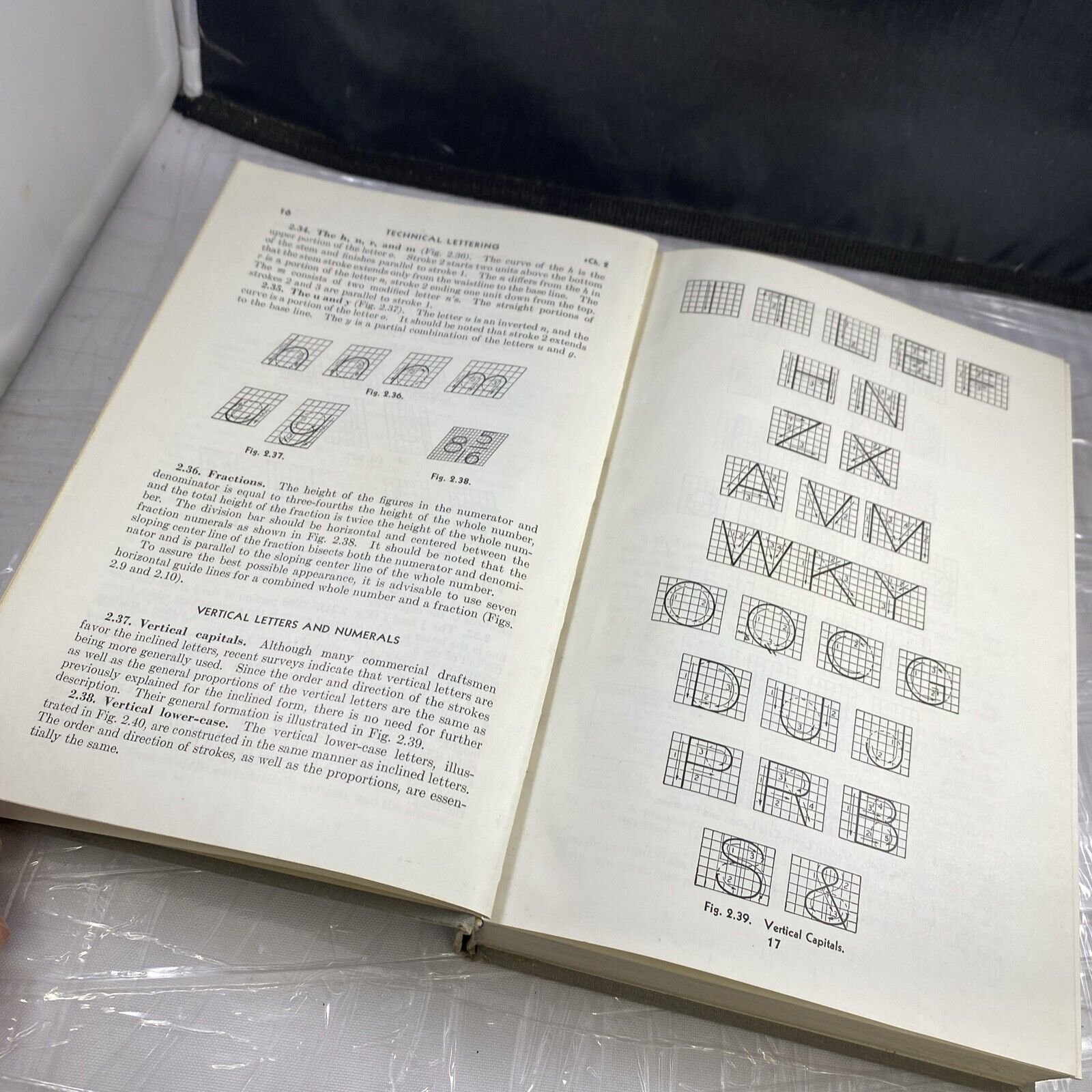 Fundamentals Of Engineering Drawing Warren Luzadder 4th 1950s Textbook Gray Rare