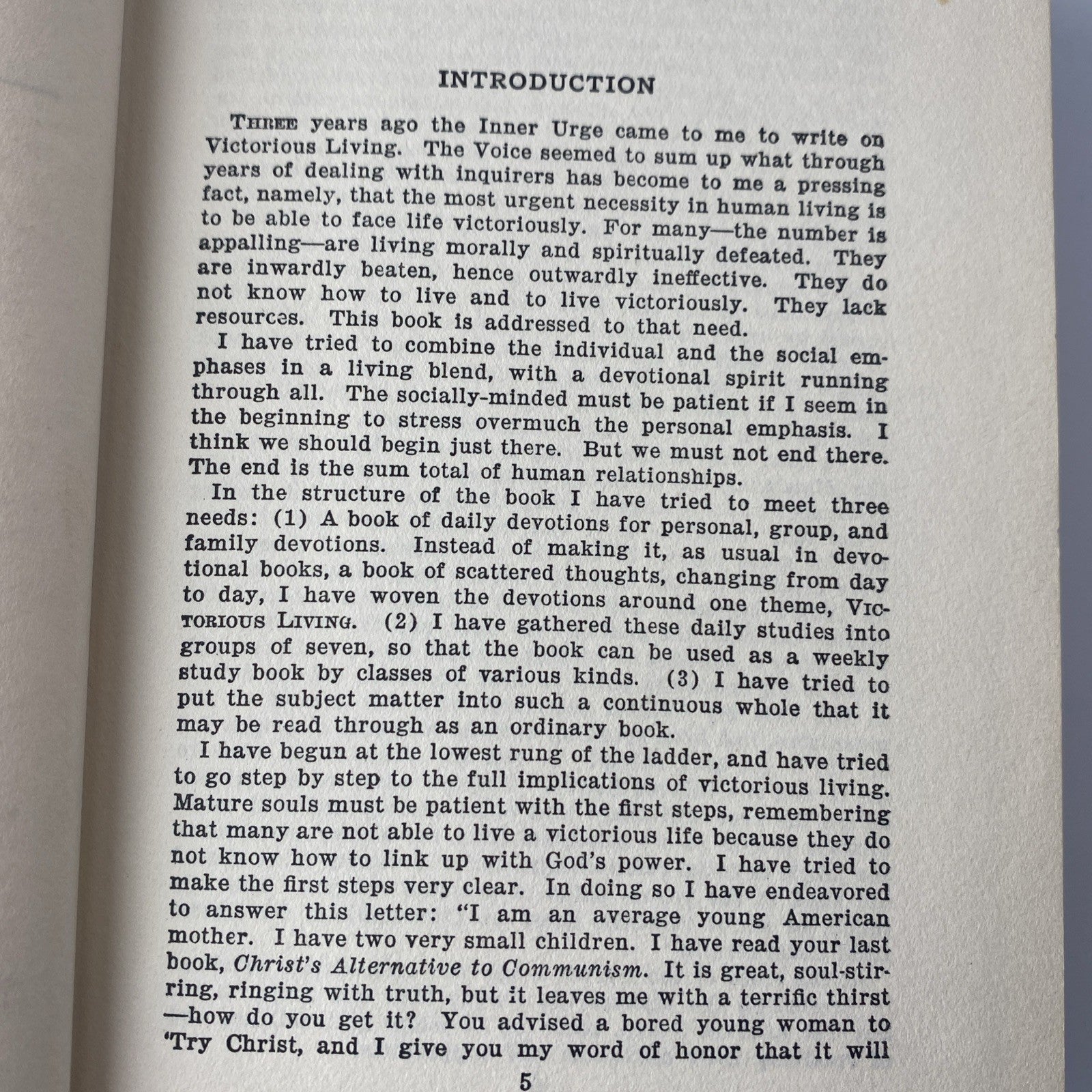Victorious Living - 1930s Self Help Christian Hardcover by E. Stanley Jones
