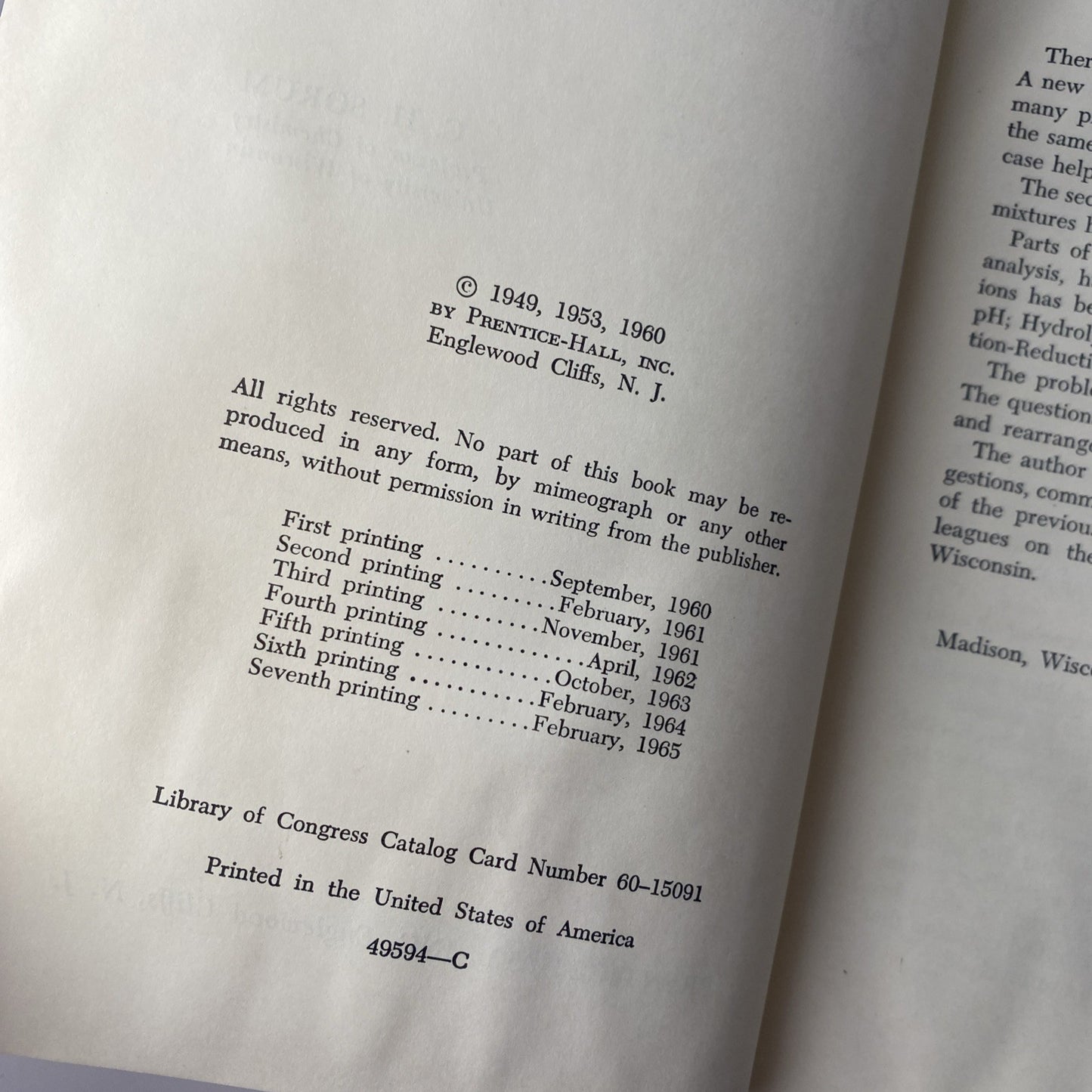 Introduction to Semimicro Qualitative Analysis by C.H. Sorum 1963 Third Edition 
