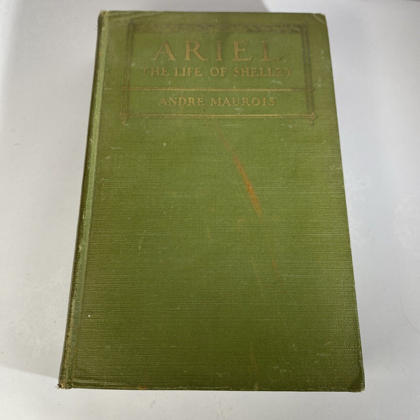 Ariel The Life of Shelley by Andre Maurois 1924 Hardcover Green Antique Novel