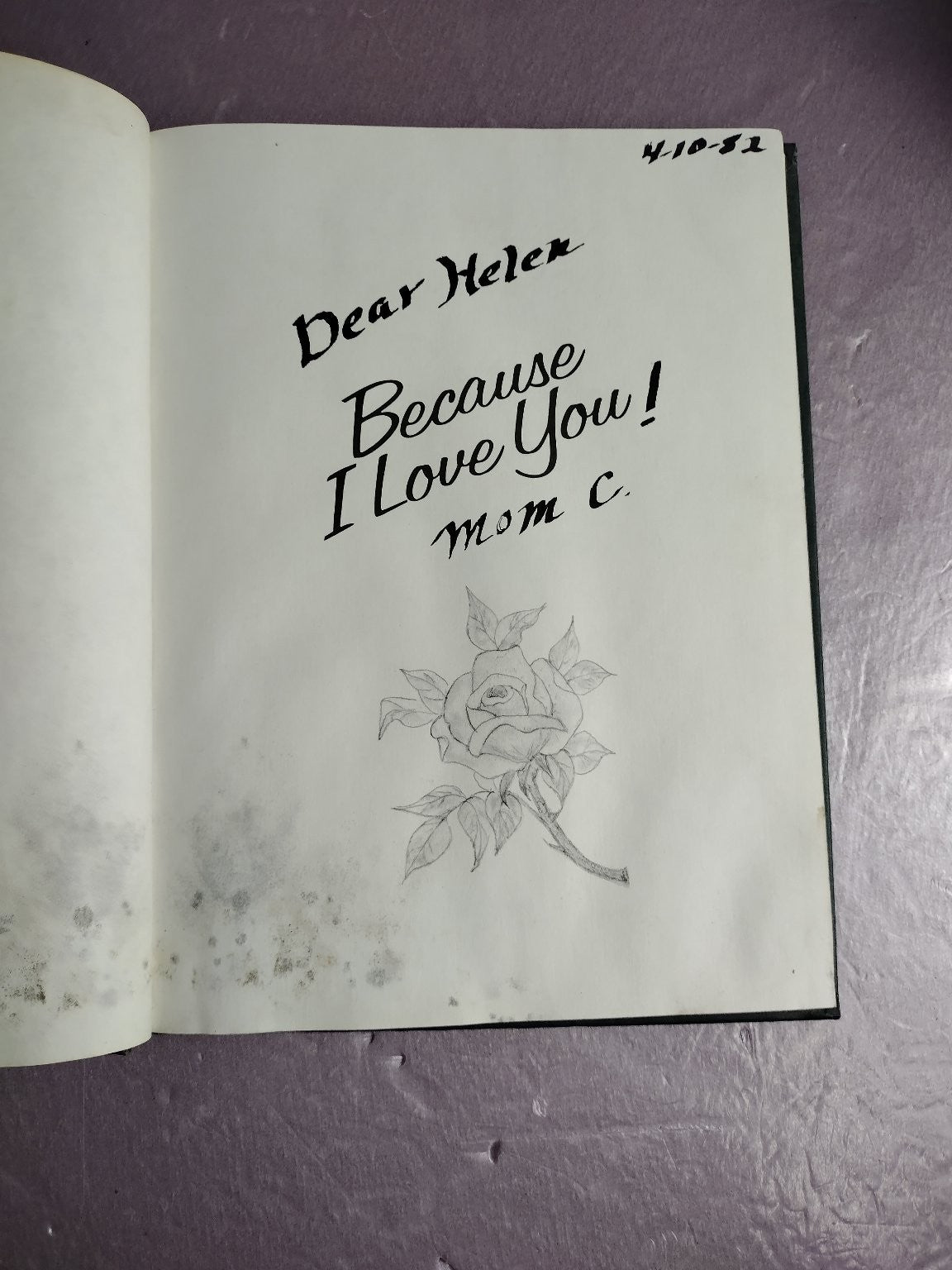 Because I Love You Davidson 1982 Inscribed Gift Book Hallmark Inspirational