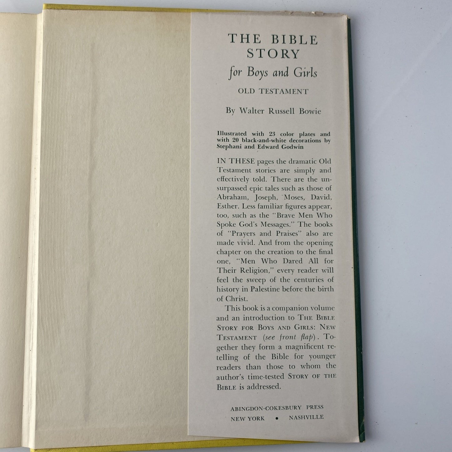 The Bible Story For Boys And Girls By Walter Russell Bowie 1951 New Testament