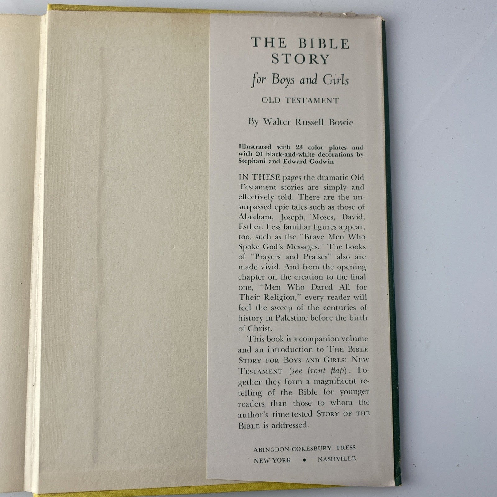 The Bible Story For Boys And Girls By Walter Russell Bowie 1951 New Testament