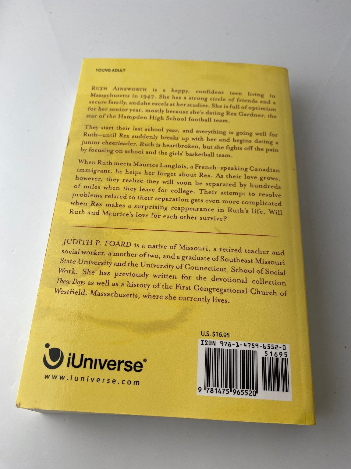 SIGNED! Senior Year Judith P. Foard 2012 YA Fiction iUniverse Missouri Local