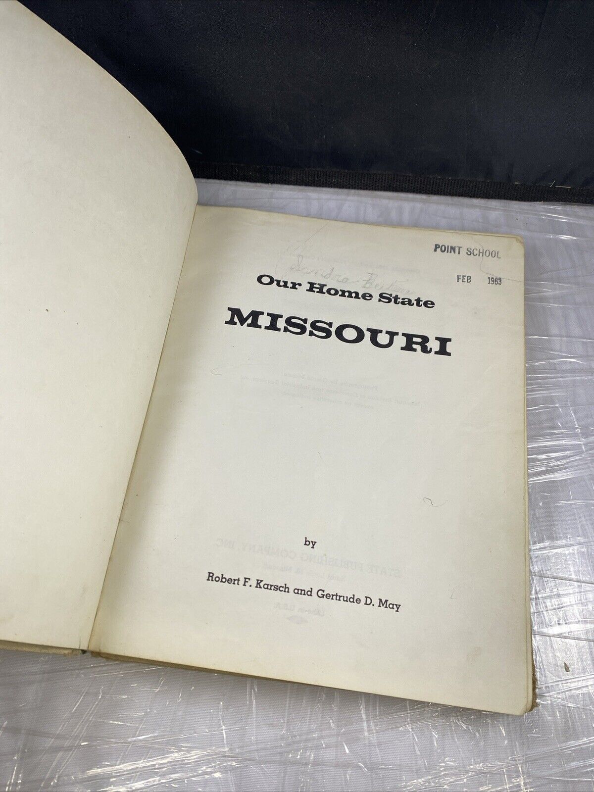 Missouri Our Home State Vintage 60s Local Missouri History Textbook RARE School