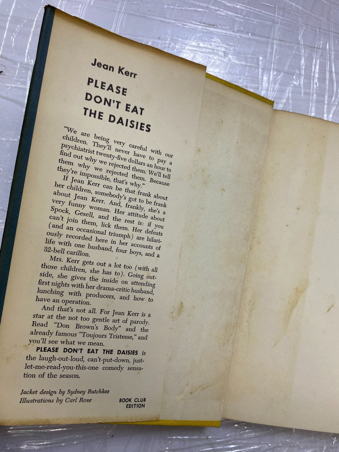Please Don't Eat The Daisies Jean Kerr 1957 Book Club Edition Humor