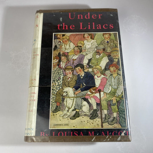 UNDER THE LILACS, Alcott,  Ex-Lib, HB/DJ Orchard house Ex Library Rebound
