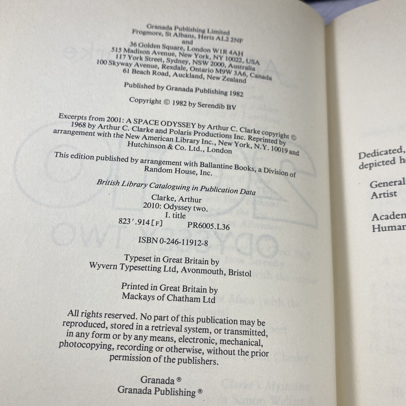 2010: Odyssey Two by Arthur C. Clarke HC w/ DJ BCE Book Club Edition Rare Sci Fi