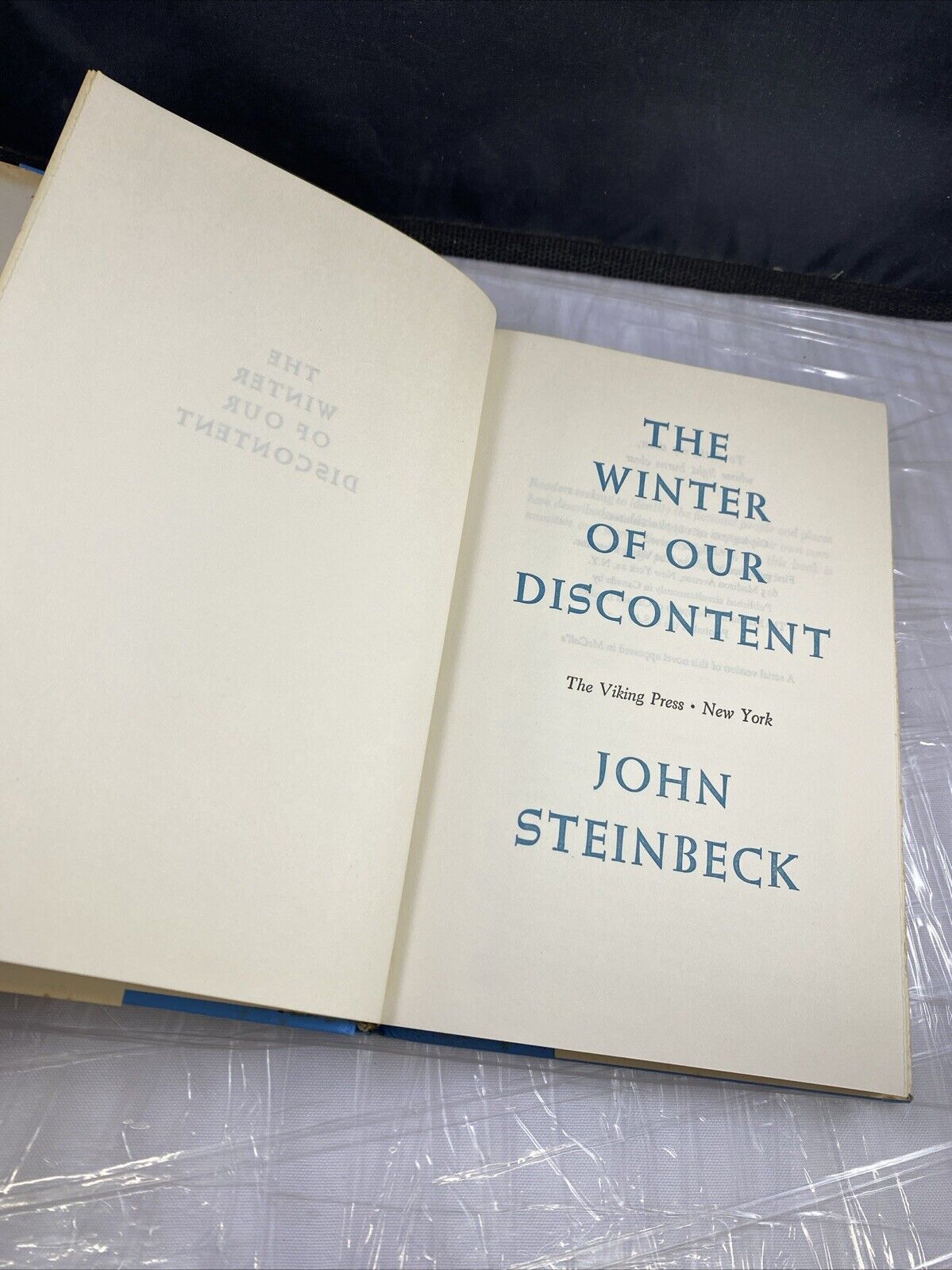 The Winter Of Our Discontent, by John Steinbeck, 1961 HC DJ, Book Club Edition