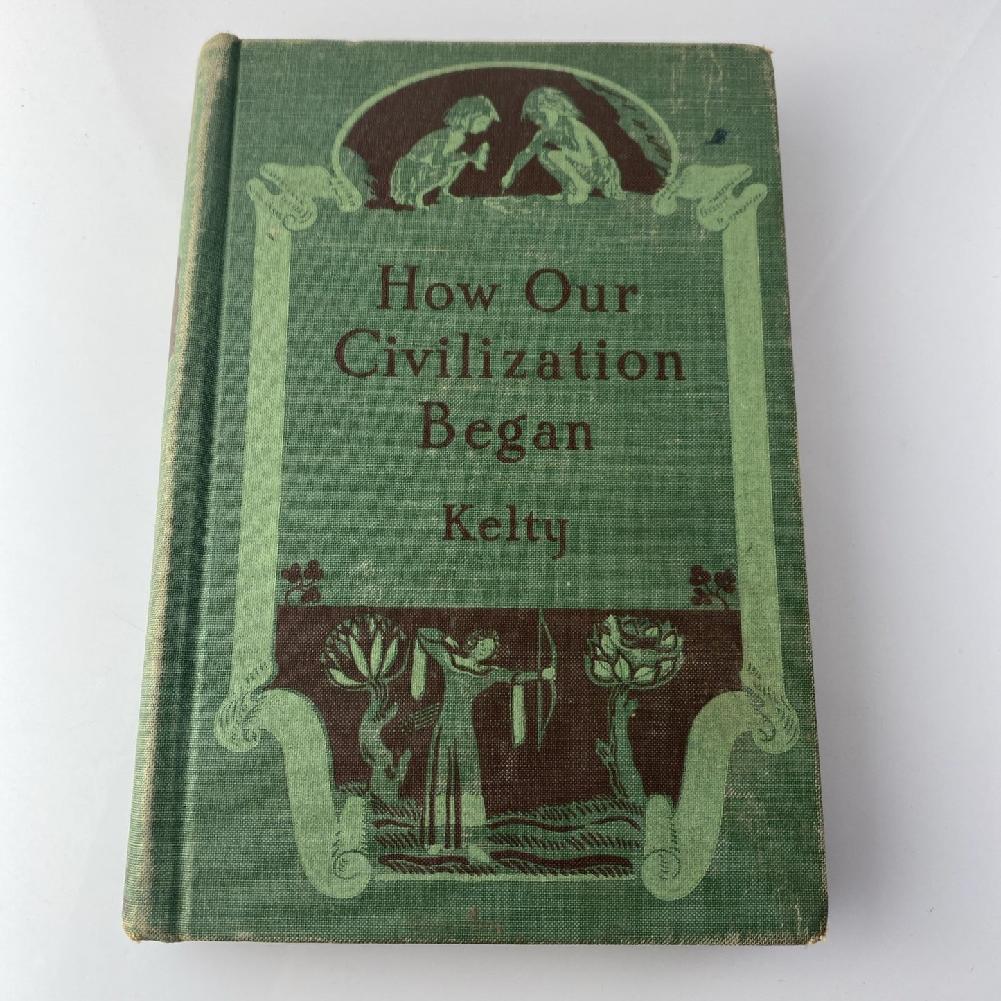 How Our Civilization Began  by Mary G. Kelty 1935 Tryon & Antique History Textbo
