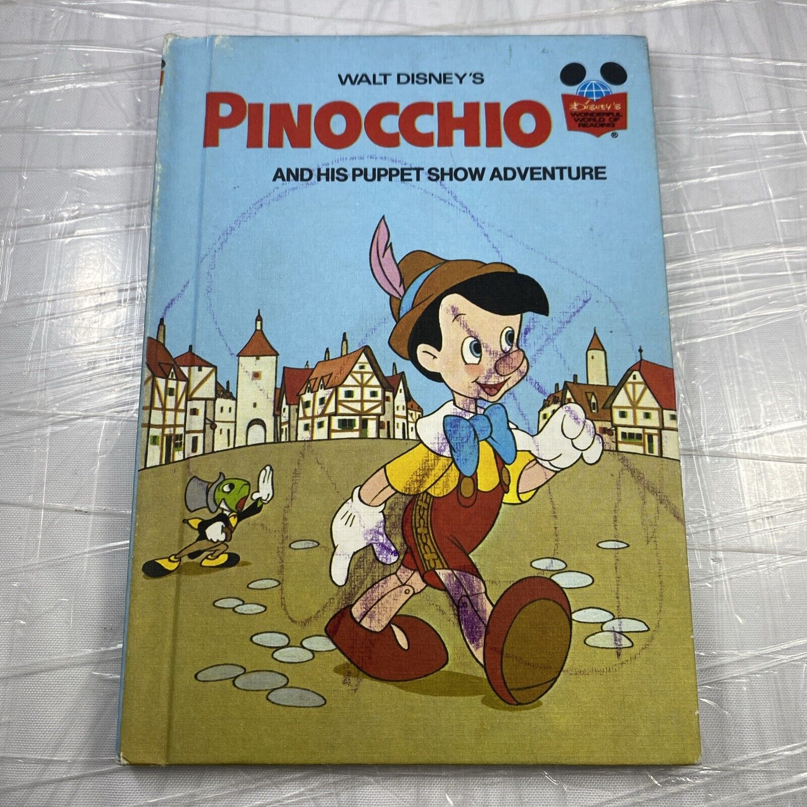 Vintage Walt Disney's Pinocchio and His Puppet Show Adventure 70s FIRST PRINT