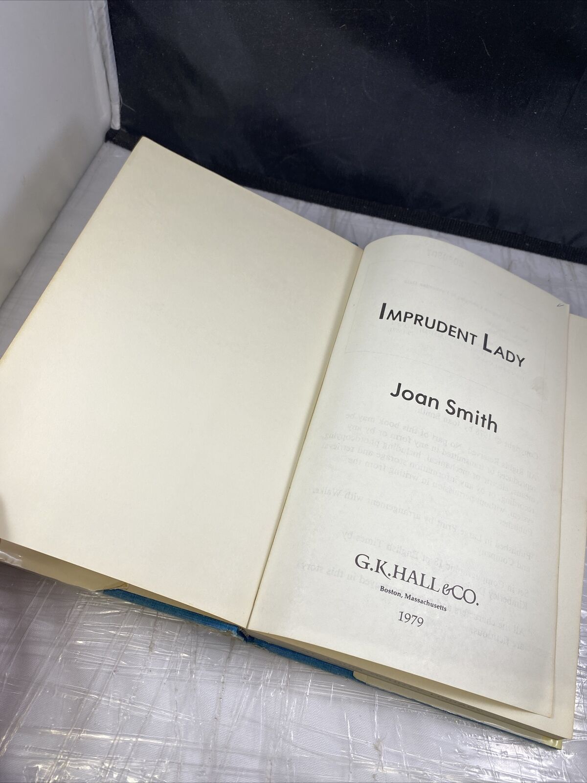 Imprudent Lady Hardcover Joan Smith Vintage Rare Large Print Edition Ex Library