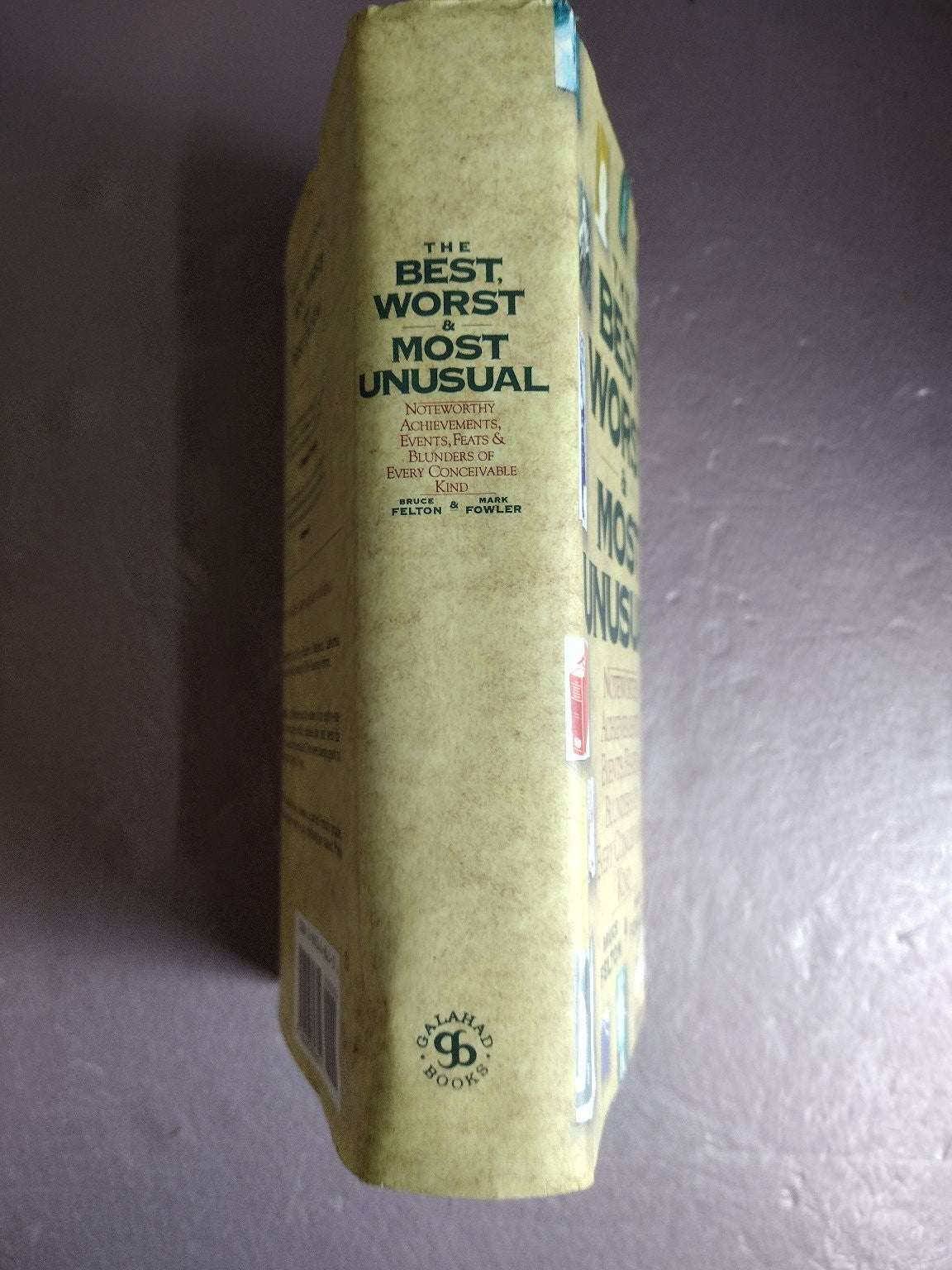 Best, Worst & Most Unusual Felton Fowler 1989 Galahad Books Nonfiction Hardcover