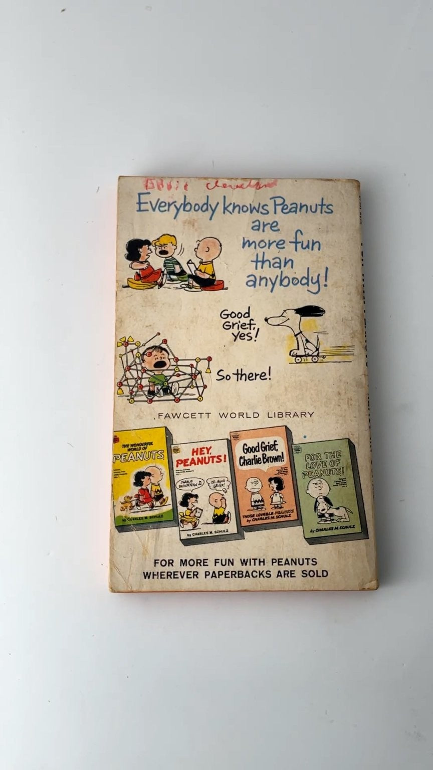 Fun with Peanuts by Charles M. Schulz 1968 Illustrated Cartoon Book