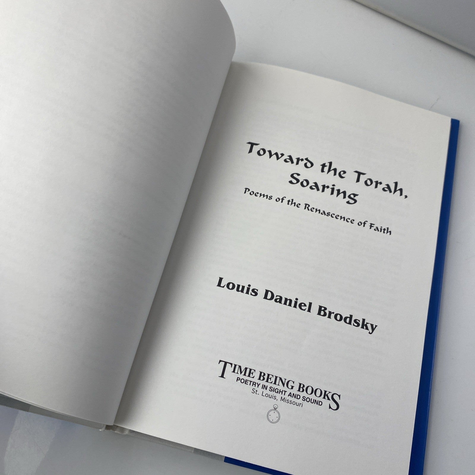 Rare Signed Jewish Poetry Book Toward The Torah, Soaring Louis Brodsky Hardcover
