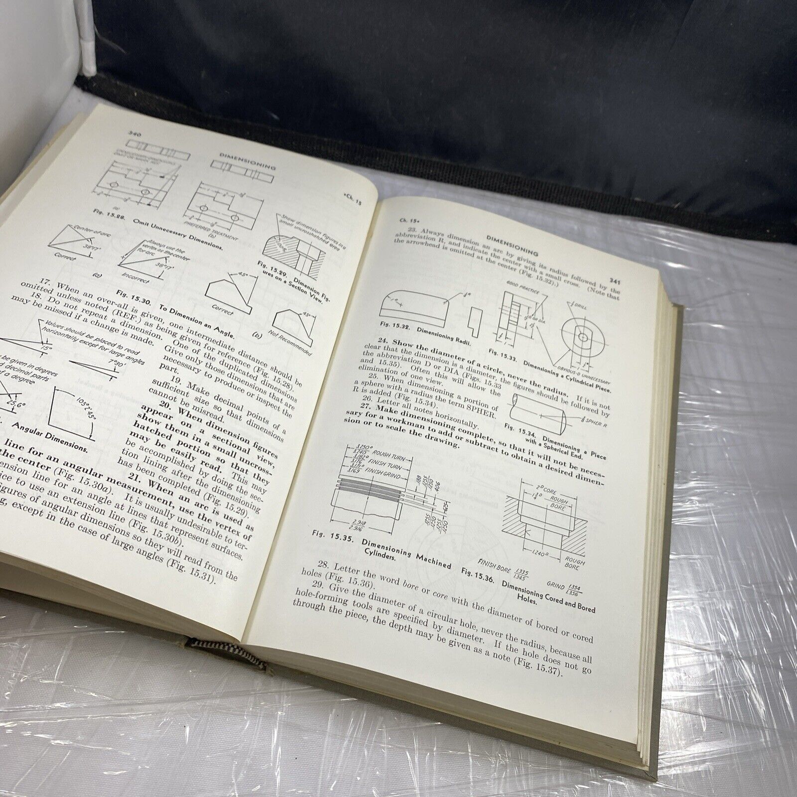 Fundamentals Of Engineering Drawing Warren Luzadder 4th 1950s Textbook Gray Rare