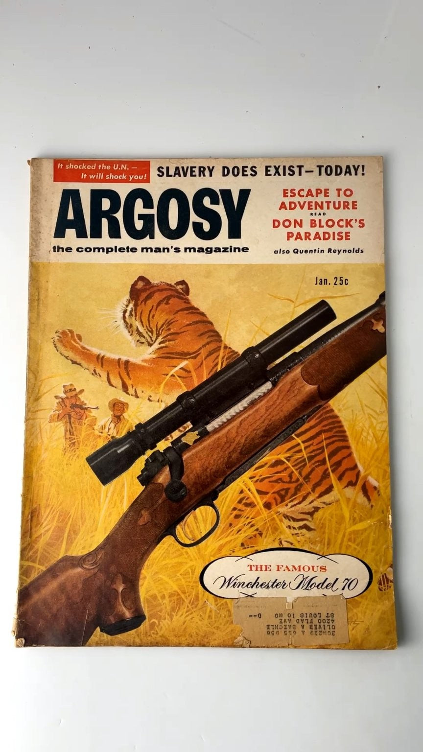 Argosy January 1956 Don Block's Paradise Slavery Does Exist
