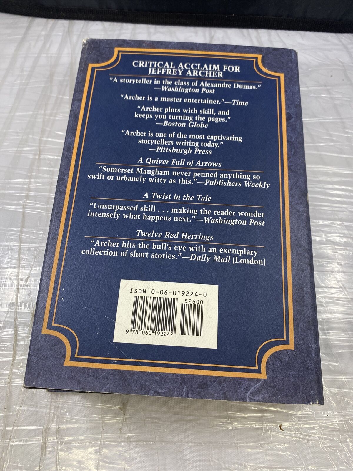 The Collected Short Stories by Jeffrey Archer (1998, Hardcover) First Edition