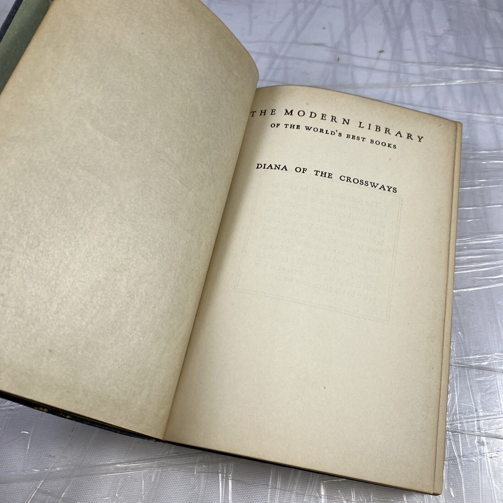 George Meredith DIANA OF THE CROSSWAYS Modern Library Flex Leatherette GOOD