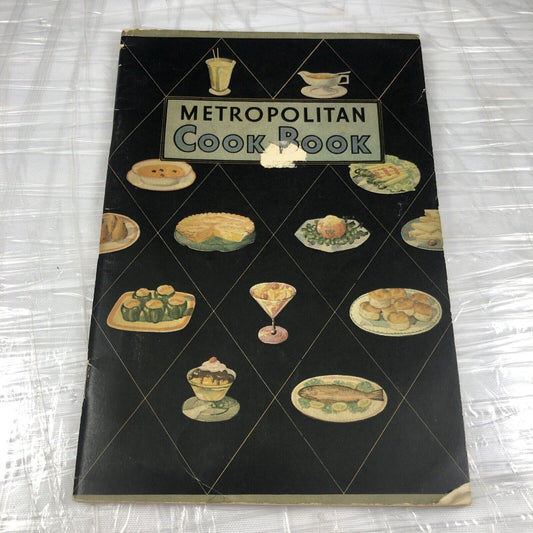 Metropolitan Cook Book, Vintage Metro Life Insurance Recipe Booklet