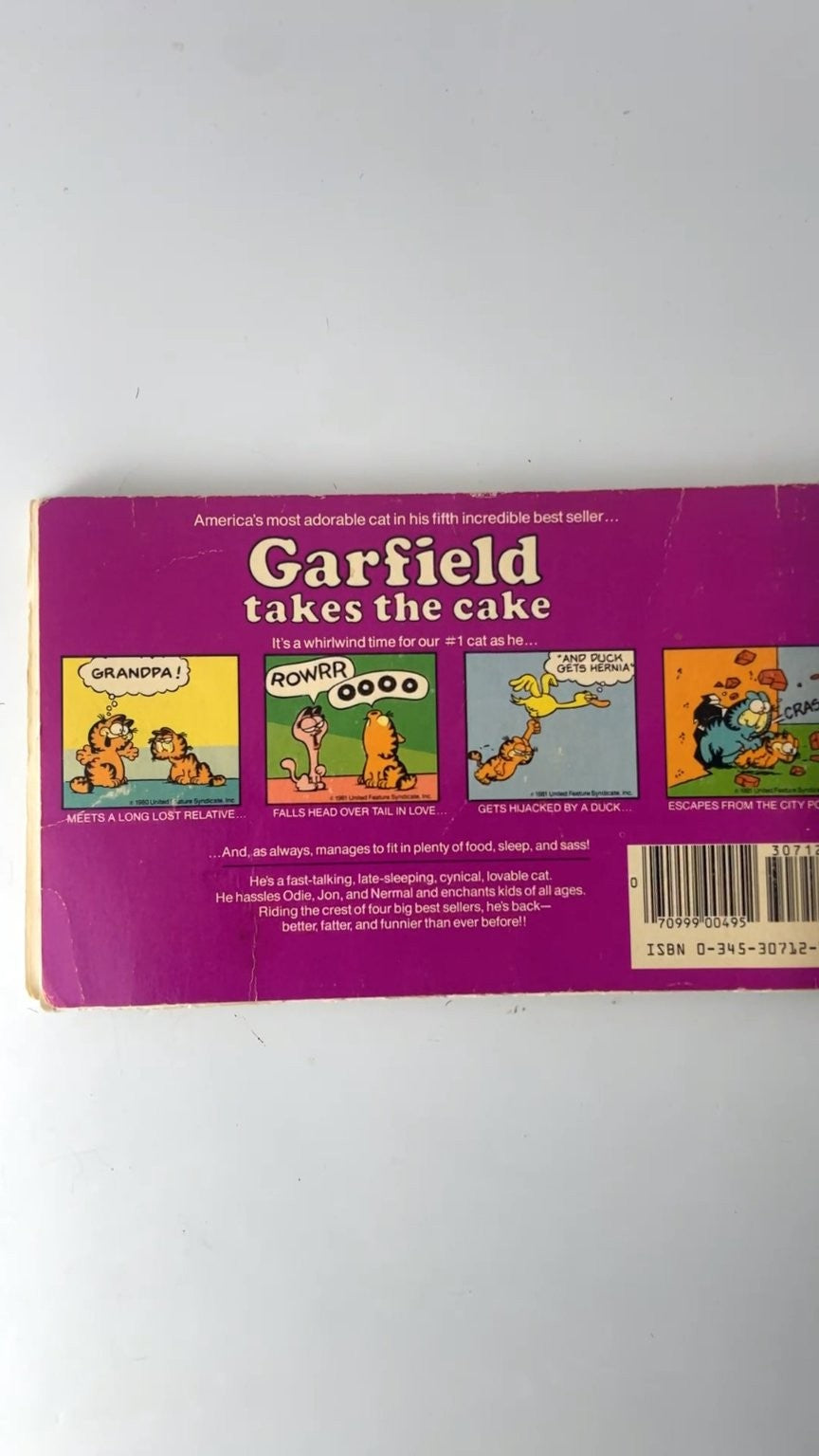 Garfield Takes the Cake Jim Davis 1978 Fifth Book Illustrated