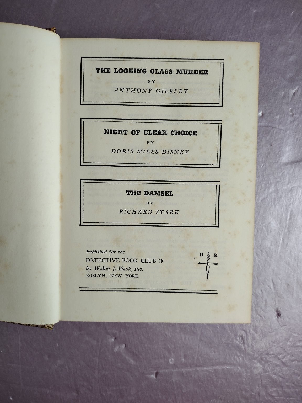 Looking Glass Murder Night Clear Choice Damsel Detective Book Club 3-in-1