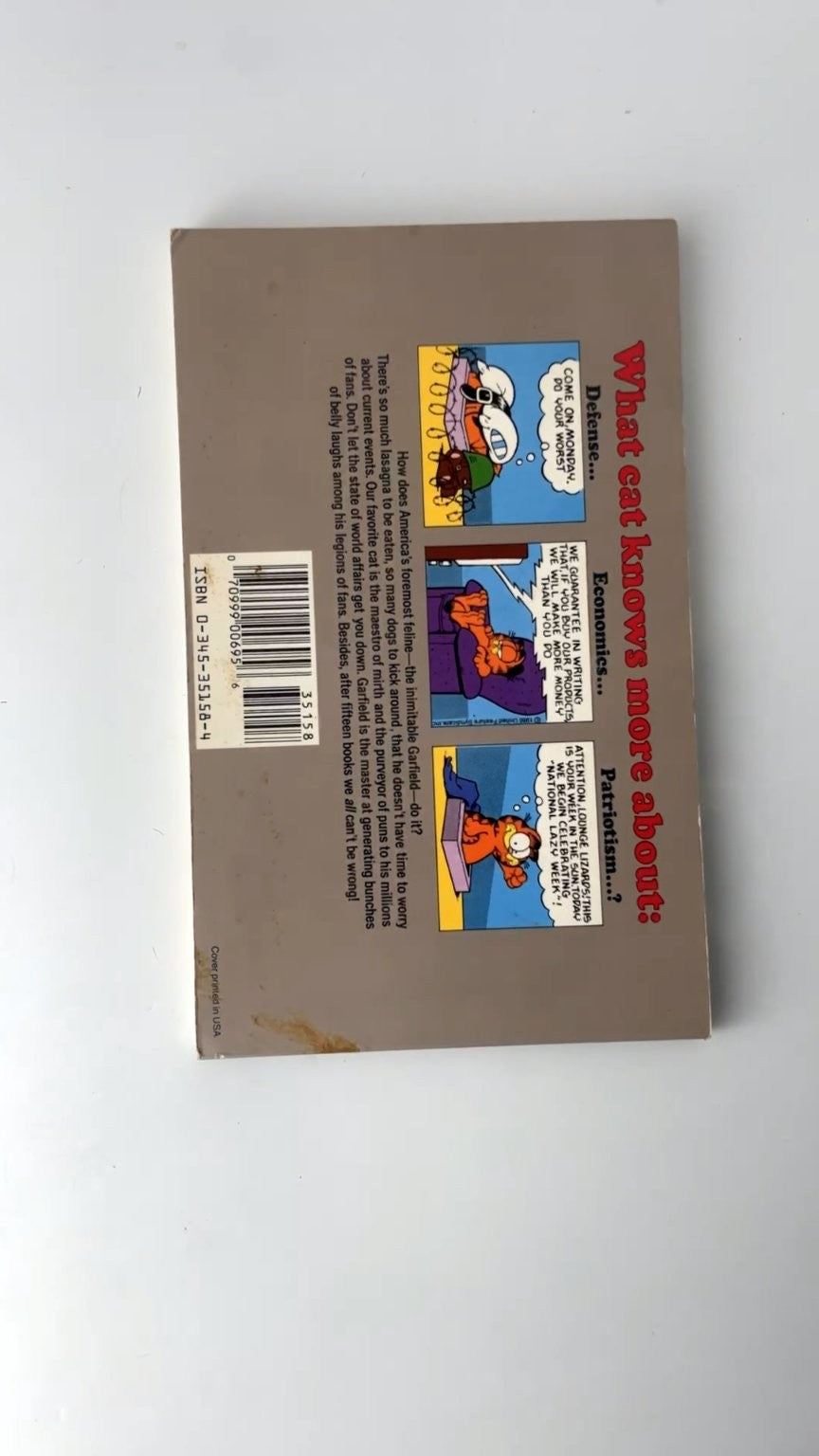 Garfield World-Wide by Jim Davis 1st Edition 1988 Illustrated Comic