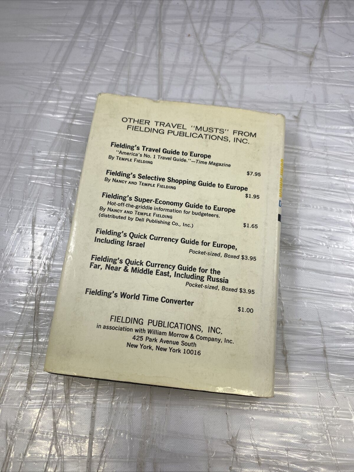 Hardcover Fielding's Conversation Guide To Europe Vintage Travel Language Book