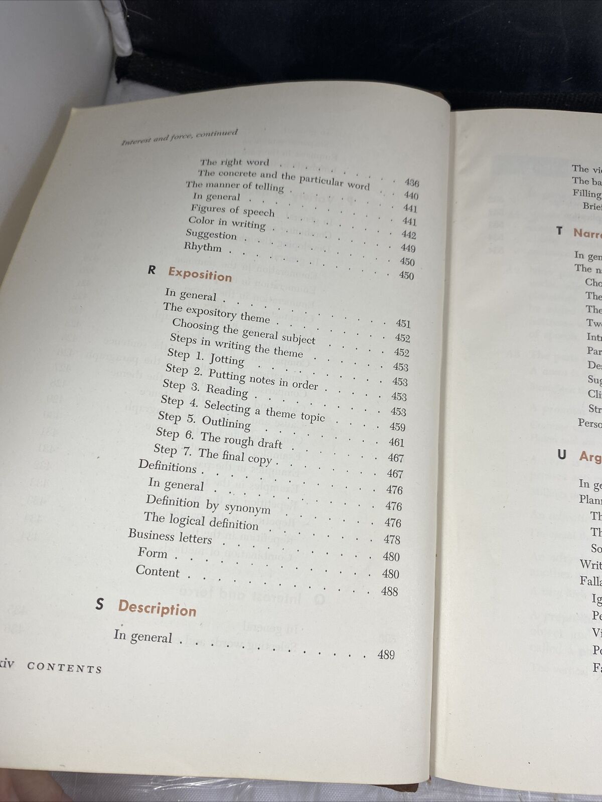 Writing Handbook - Michael Kammer (Hardcover) Vintage 50s English Textbook Clean