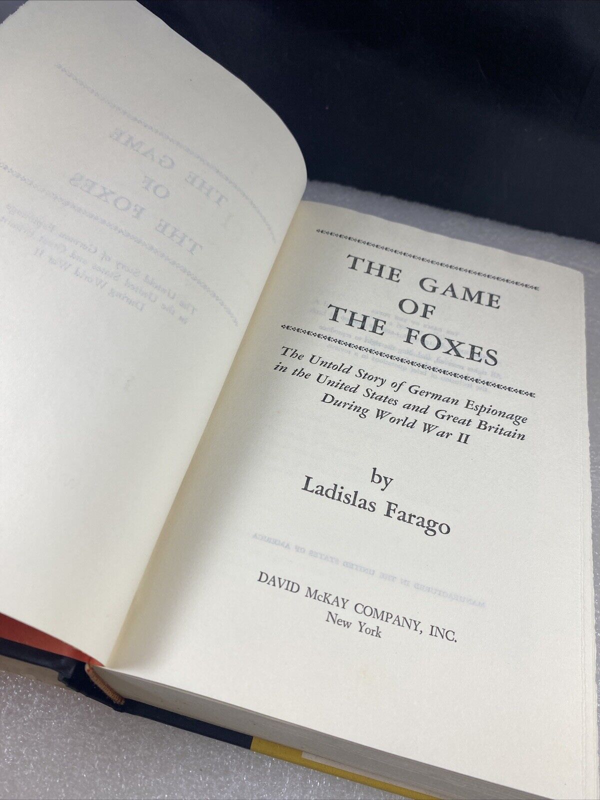 The Game of the Foxes by Ladislas Farago Book Club Ed Vintage 70s German Spy