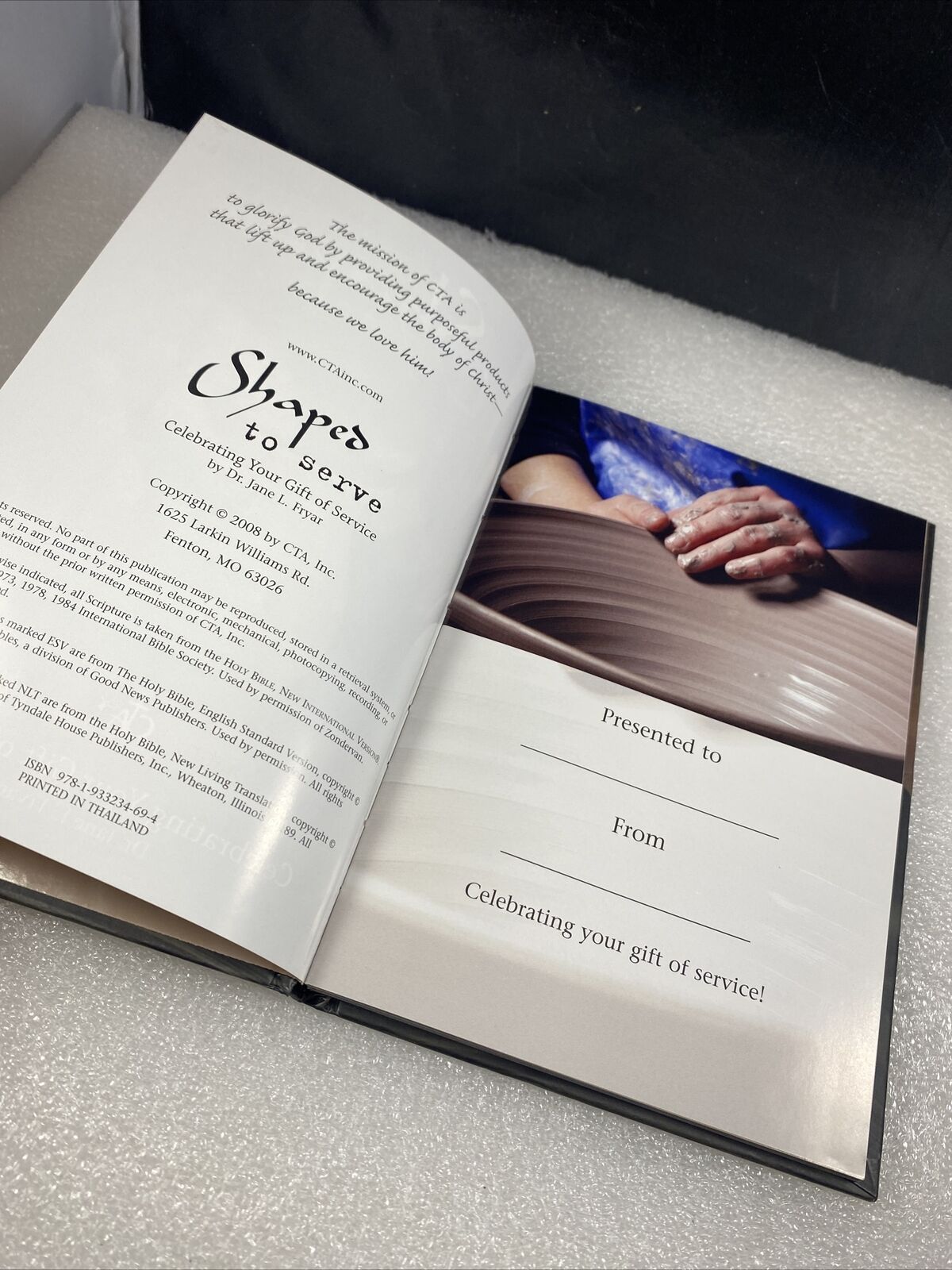 Shaped to Serve: Celebrating Your Gift of Service Art Pottery Book