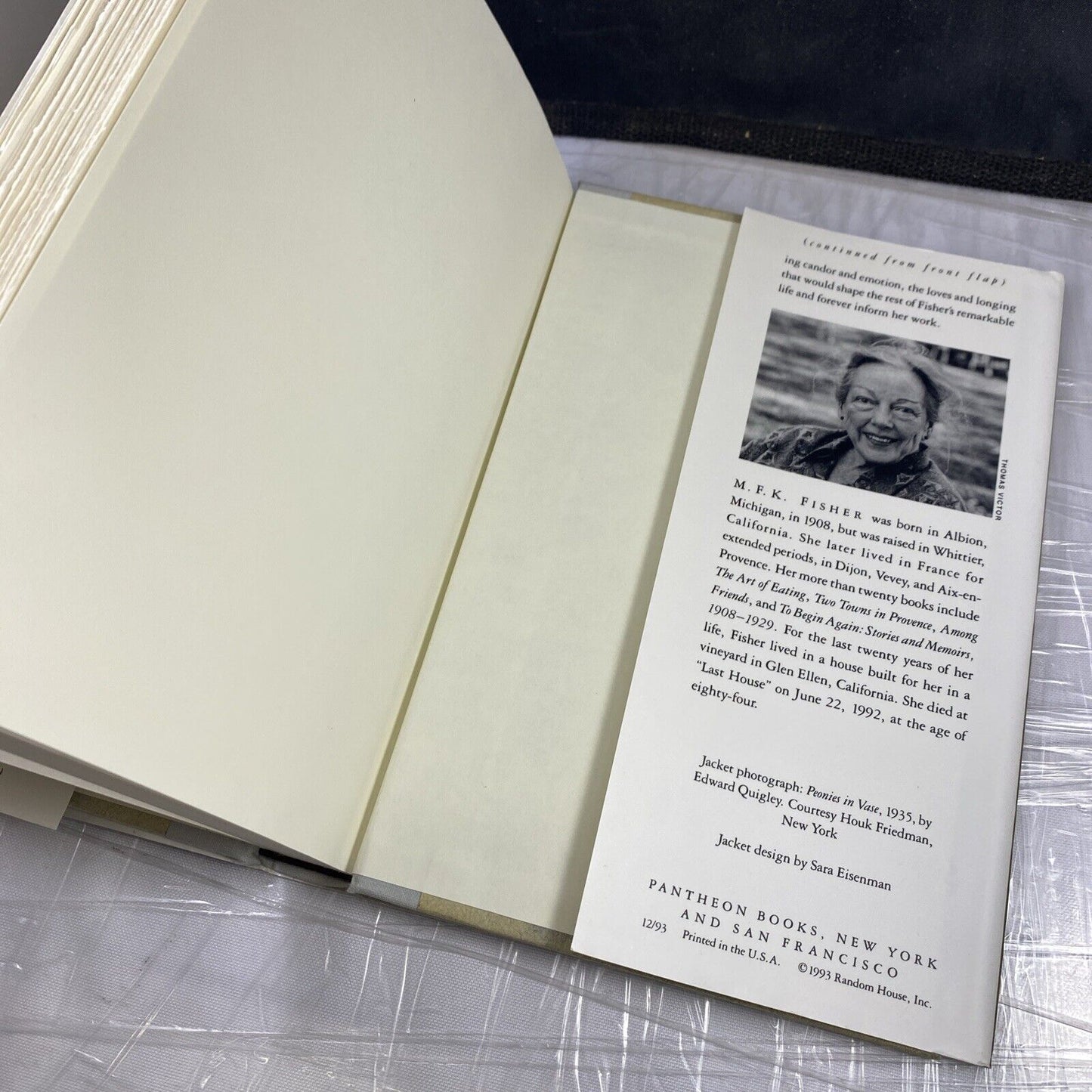 Stay Me, Oh Comfort Me: Journals and Stories 1933-1941 by MFK Fisher HC DJ 1993